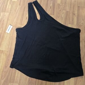 Old Navy Black Asymmetrical Tank Top